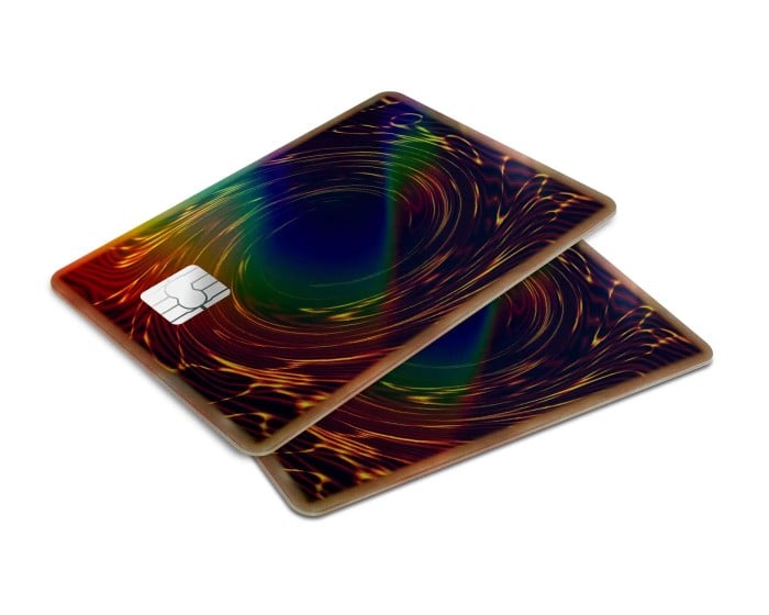Skin de tarjeta de crédito anime con pago NFC sin contacto - pegatina de vinilo colorida en tarjeta de pago