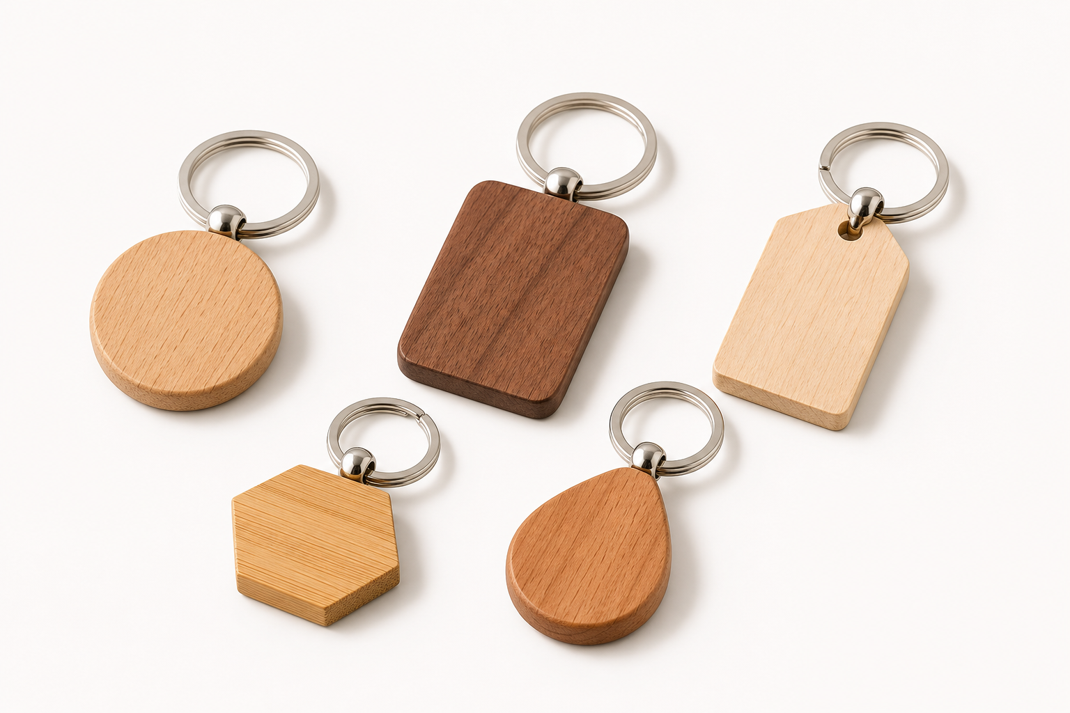 Imagen de muestra del producto de llaveros de madera personalizados