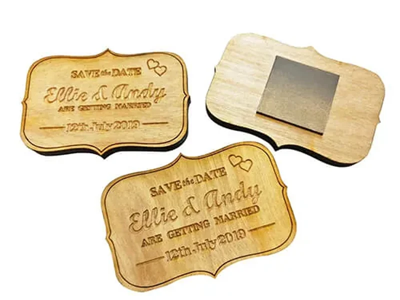 Imanes de nevera de madera personalizados