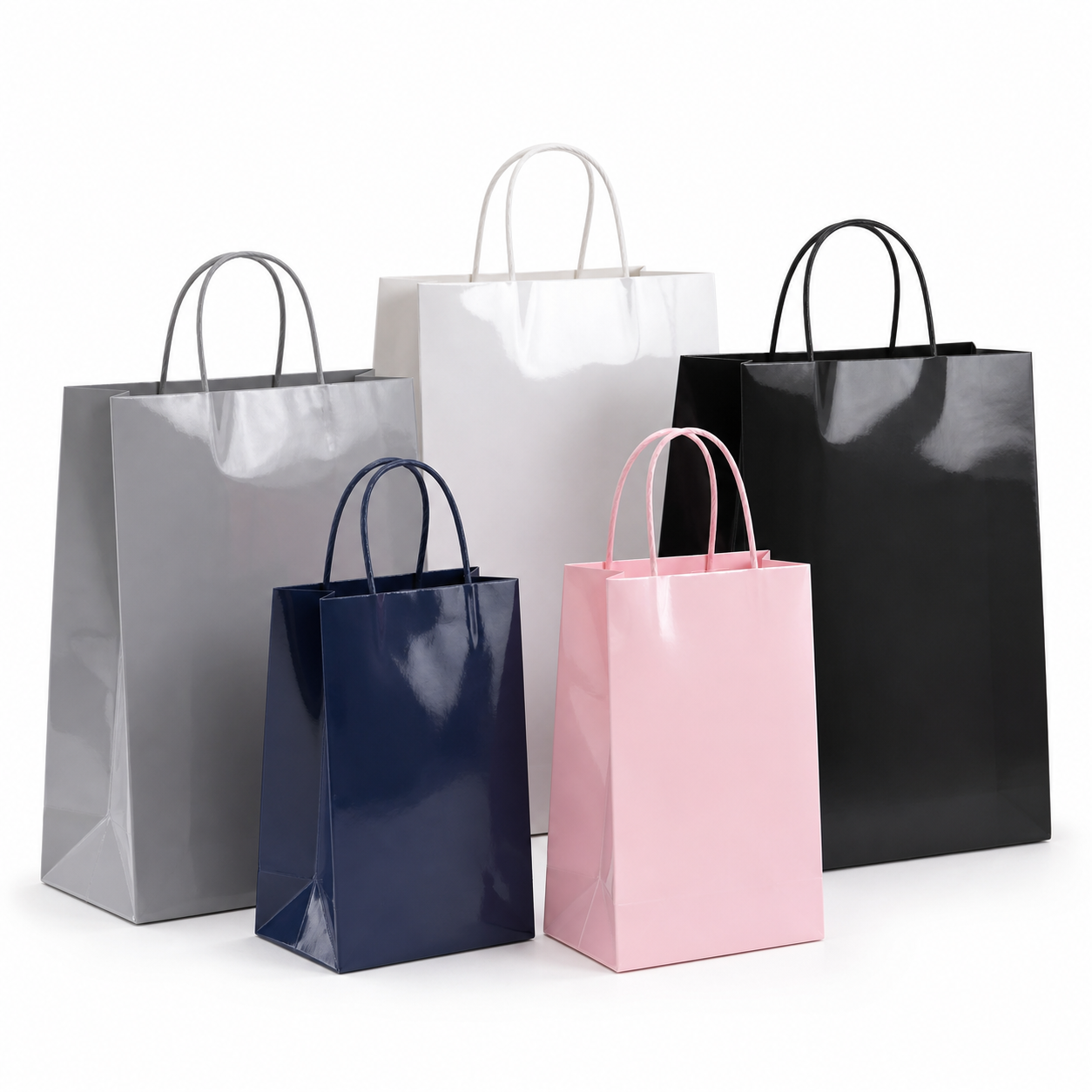 Imagen de muestra de producto de bolsas de papel estucado personalizadas