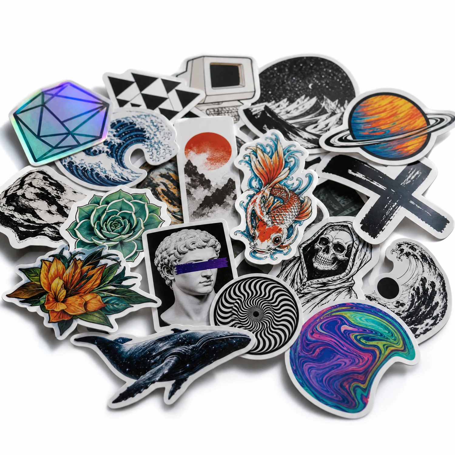 Imagen de muestra de stickers troquelados personalizados