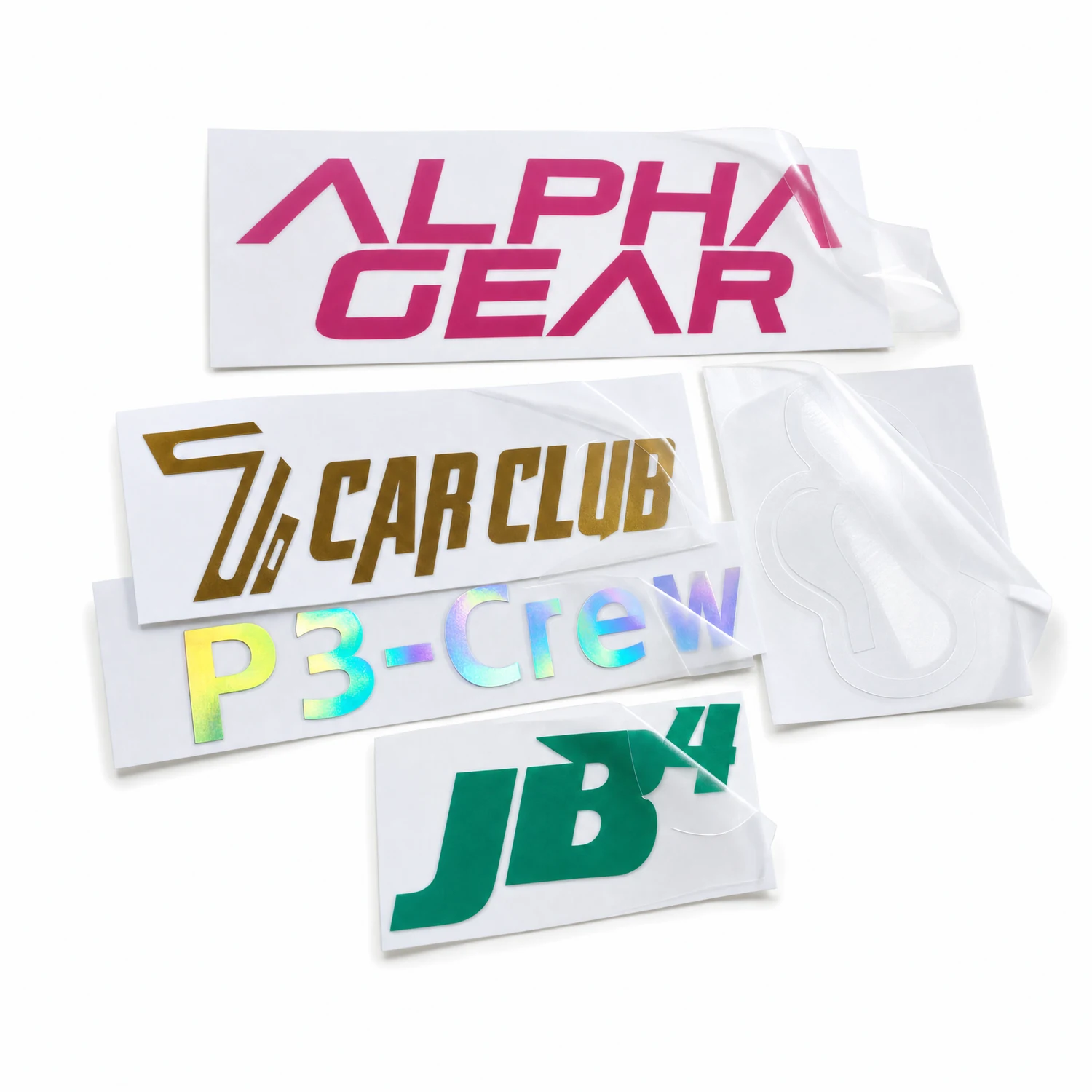 Imagen de muestra de stickers transfer personalizados