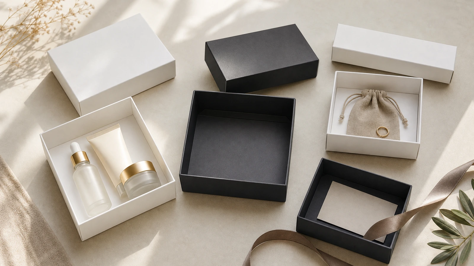 Cajas rígidas de regalo ilustrativas de 2 piezas para belleza, joyería y regalos corporativos