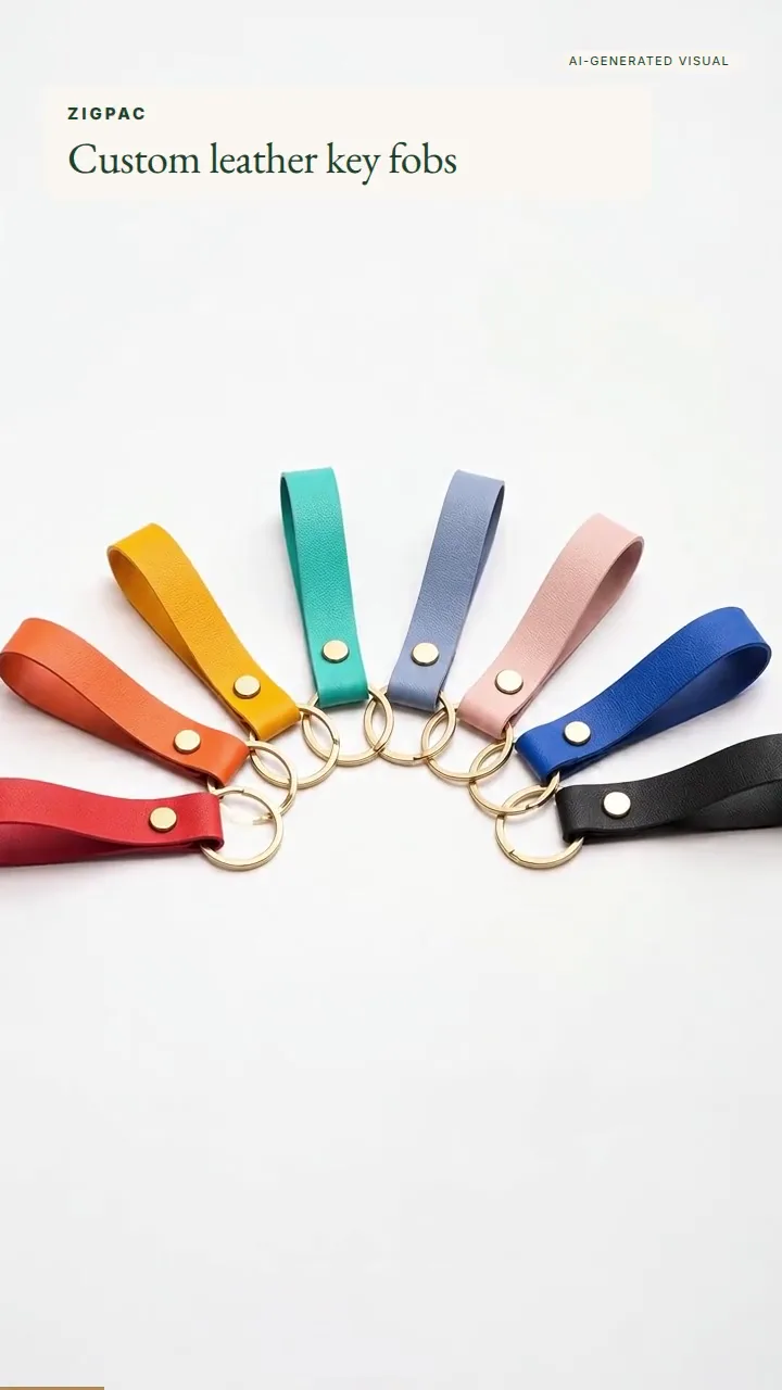 Llaveros de cuero personalizados para regalos de marca y uso diario: vídeo breve