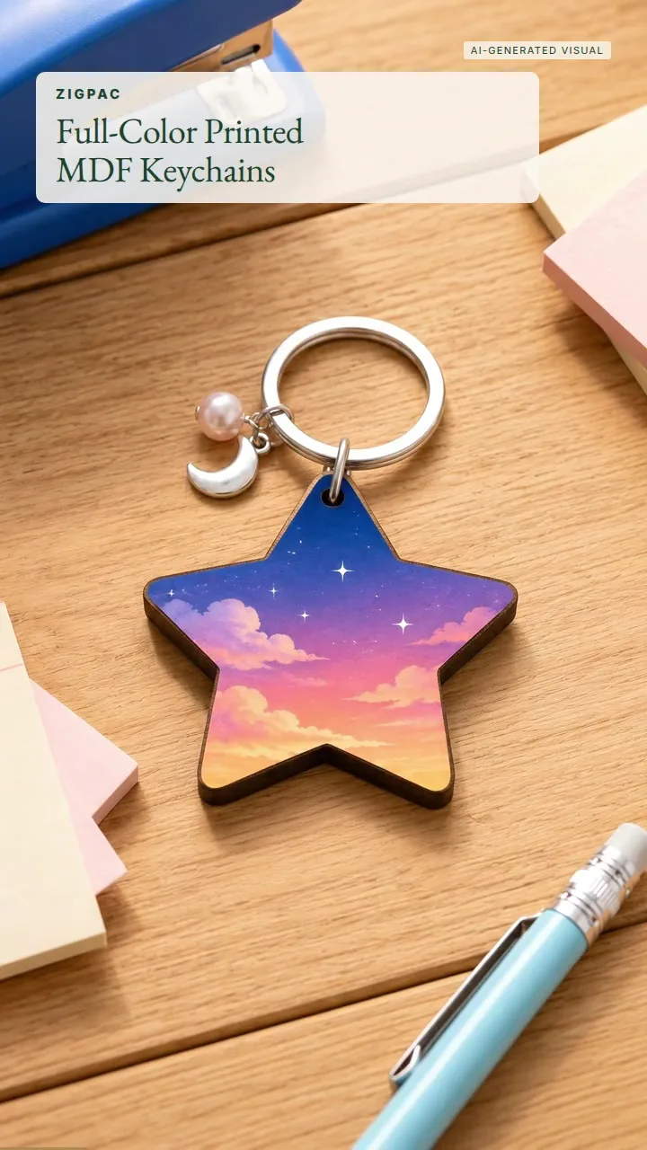 Llaveros de madera personalizados impresos con arte MDF a todo color: vídeo breve