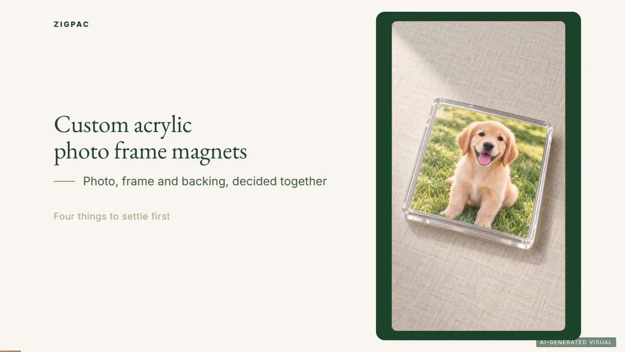 Imanes personalizados de acrílico con marco para fotos, para exhibición en frigoríficos y regalos personalizados: guía en vídeo
