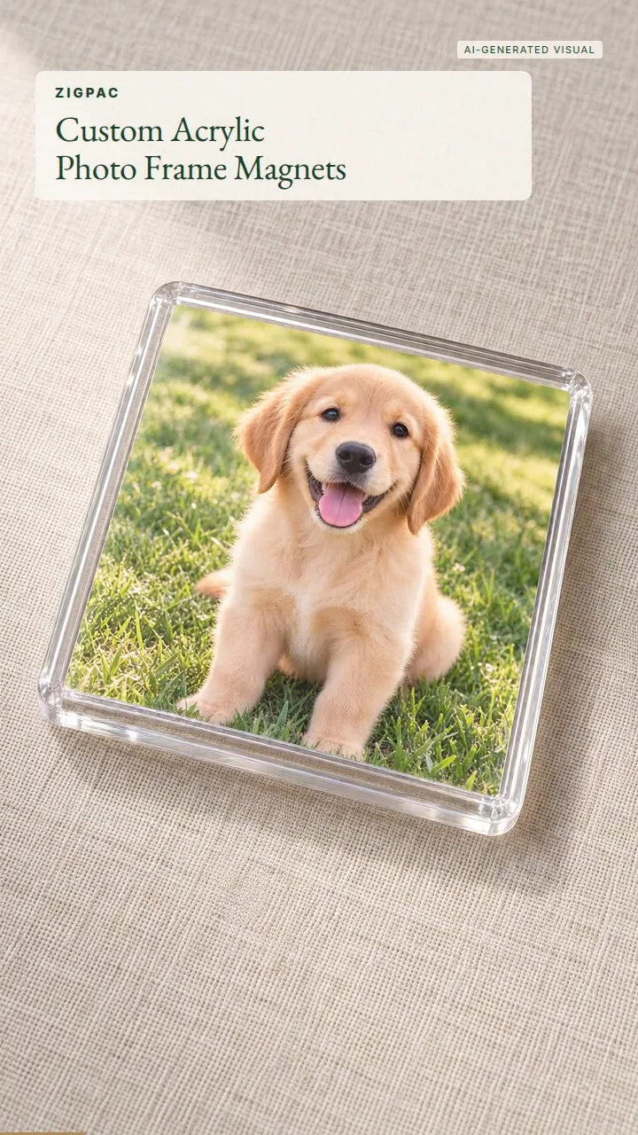 Imanes personalizados de acrílico con marco para fotos, para exhibición en frigoríficos y regalos personalizados: vídeo breve