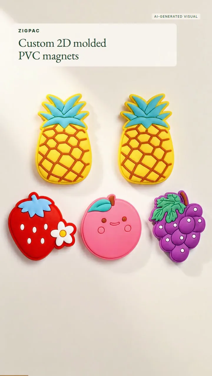 Imanes de goma personalizados para nevera: PVC blando moldeado 2D para su marca: vídeo breve