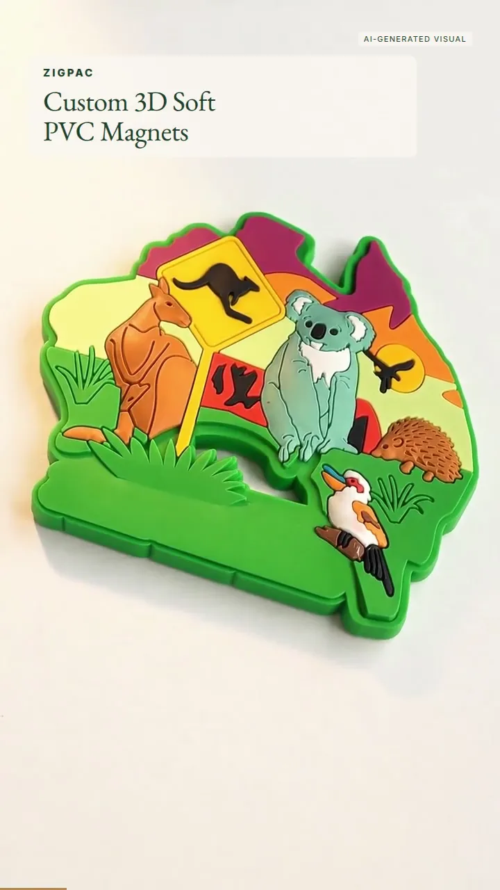 Imanes de goma para frigorífico personalizados 3D para souvenirs y regalos de marca: vídeo breve