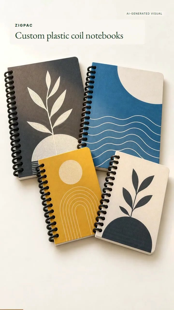 Cuadernos personalizados con encuadernación de espiral plástica: vídeo breve
