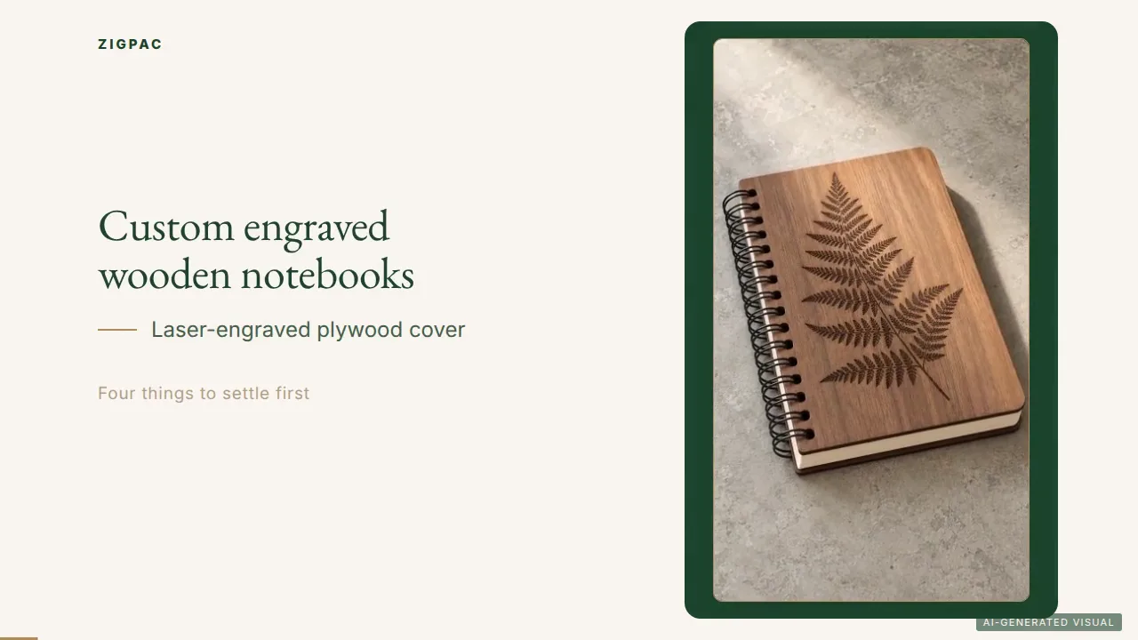 Cuadernos de madera personalizados con tapas de contrachapado grabadas con láser: guía en vídeo